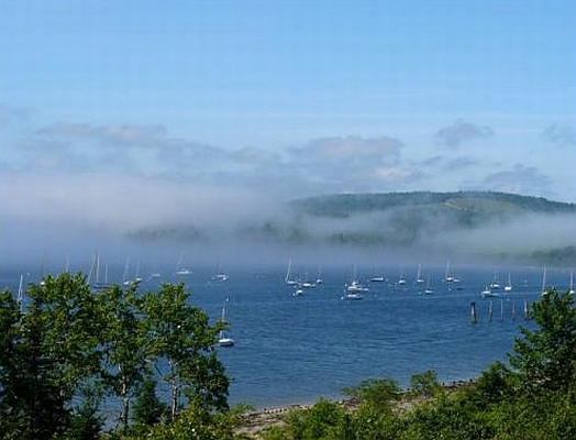 waterfront condo in Maine with harbor views