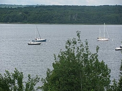 Harbor Views from Oceanfront Condo in Stockton Springs, Maine