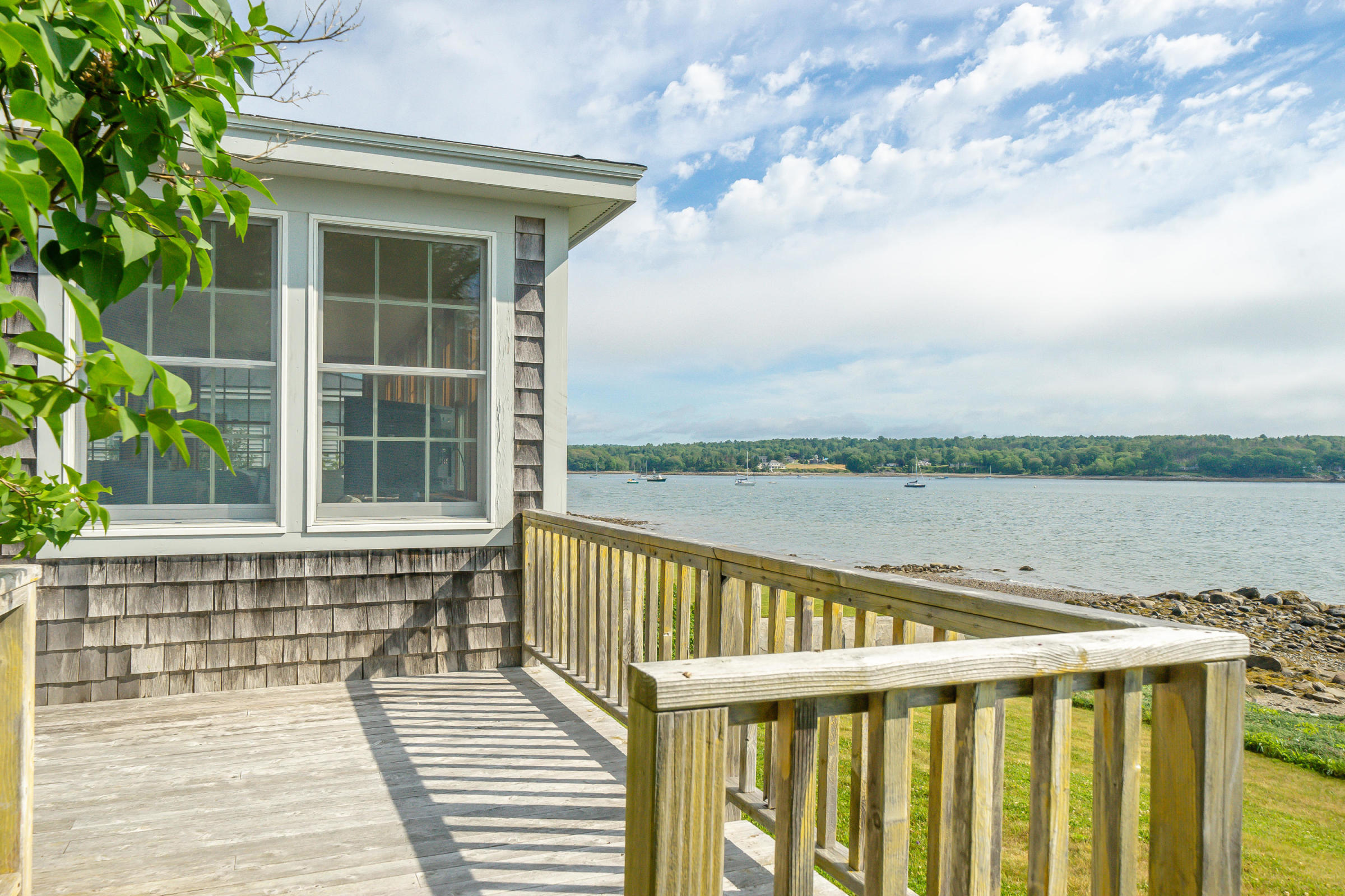 Maine Oceanfront Home on Penobscot Bay and Belfast Harbor with Views from Nearly Every Room 