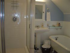 Bath Room of Renovated House in Belfast, Maine