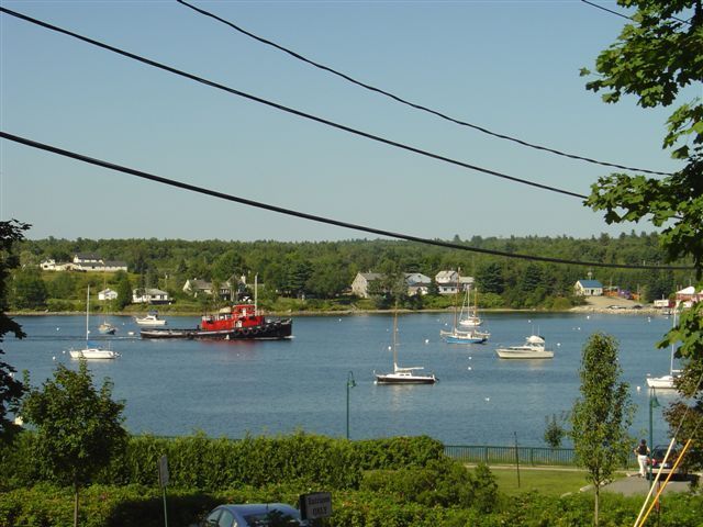 View from Front Porch of Renovated House in Belfast, Maine