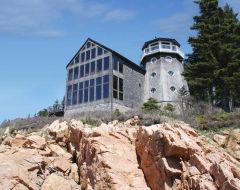 Lighthouse Point on the Coast of Maine Overlooking Penobscot Bay